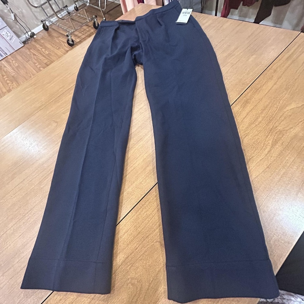Polo Ralph Lauren Pants Mens 32x30 Navy Blue Dress Pleated Elastic Waist NWT